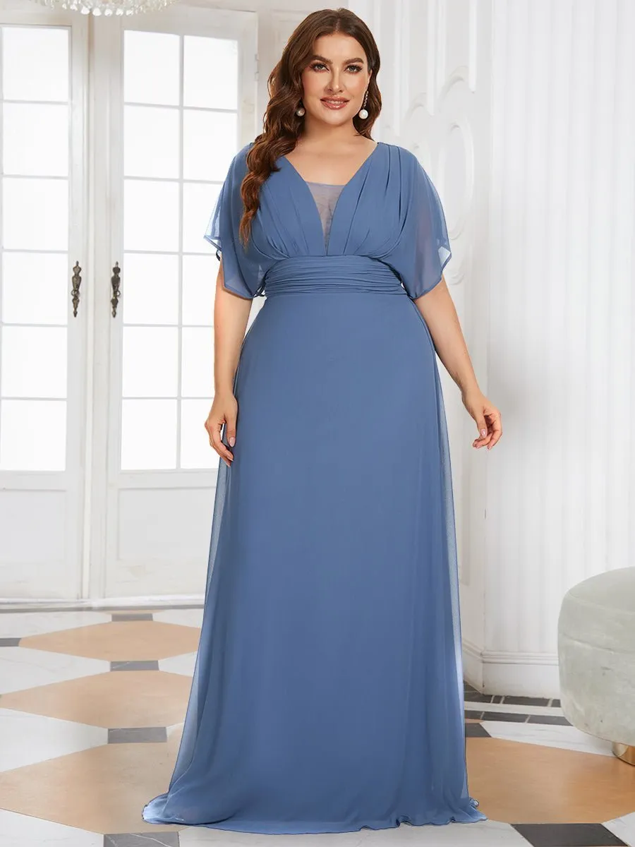 Casey burgundy short sleeve cape style bridesmaid dress s28 Express NZ wide