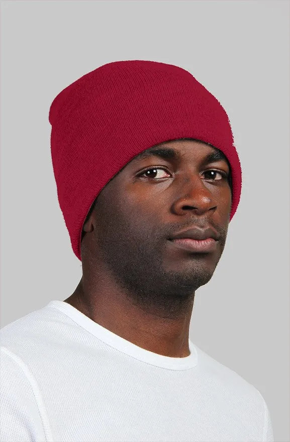 Cash Vision Embroidered Beanie -Cranberry