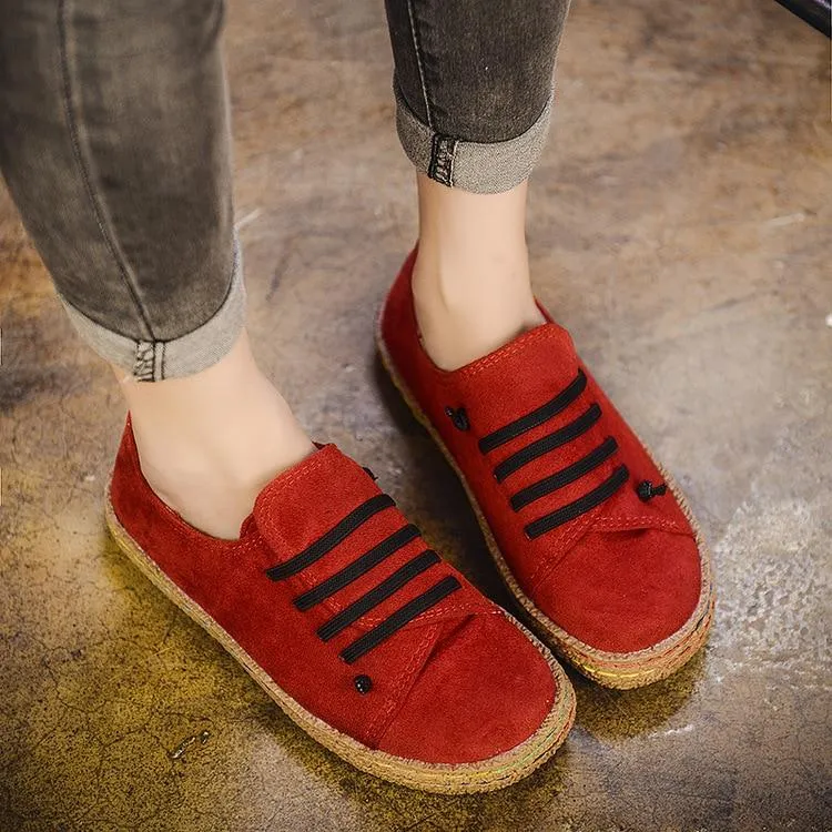 Casual Lace-up Flats Comfortable Round Toe Loafers Shoes