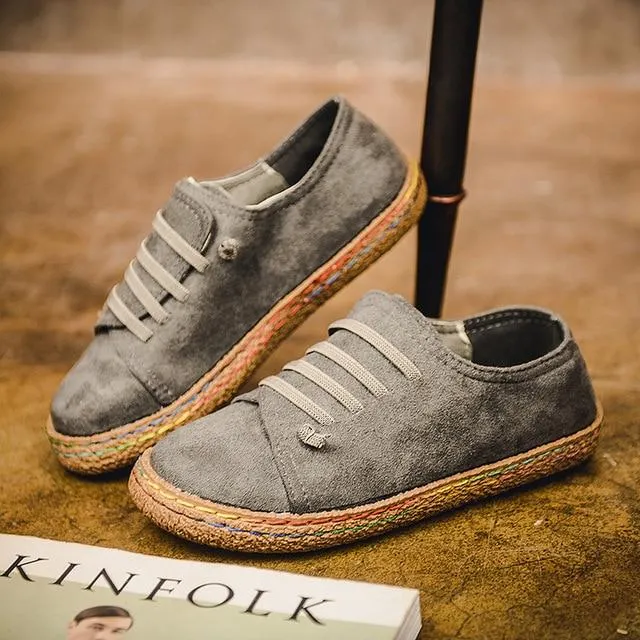 Casual Lace-up Flats Comfortable Round Toe Loafers Shoes