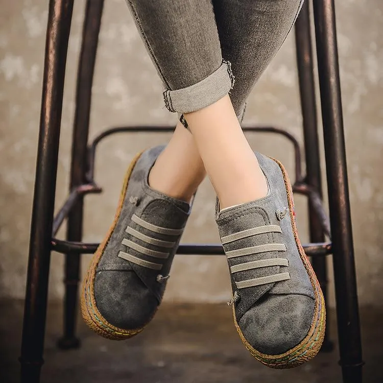 Casual Lace-up Flats Comfortable Round Toe Loafers Shoes
