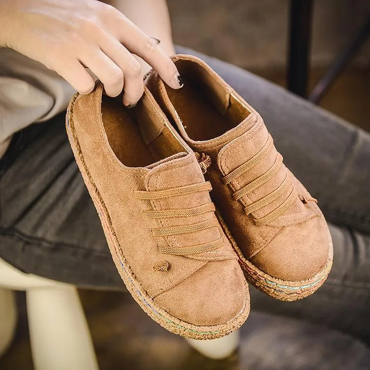 Casual Lace-up Flats Comfortable Round Toe Loafers Shoes