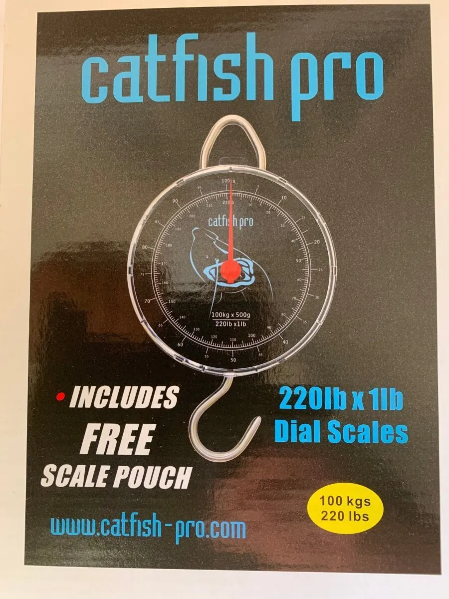 CATFISH PRO 100kg/220lb Dial Scales inc scale pouch