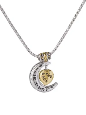 Celebration Collection Heart in Moon Necklace