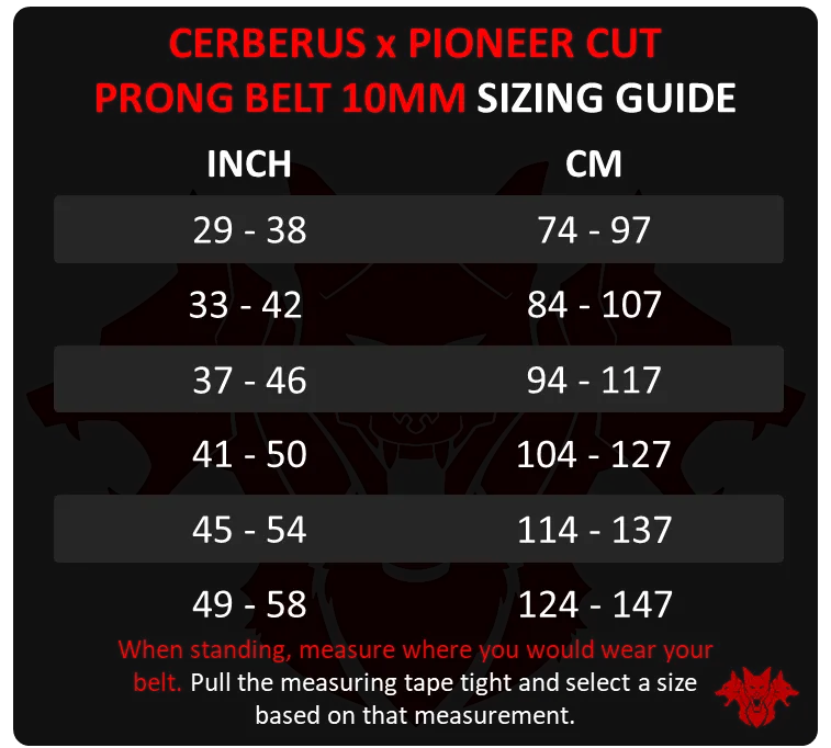 CERBERUS X Pioneer Cut Powerlifting Belt (10mm)