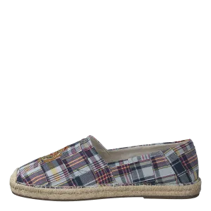 Cevio Crest Madras Espadrille Blue Multi