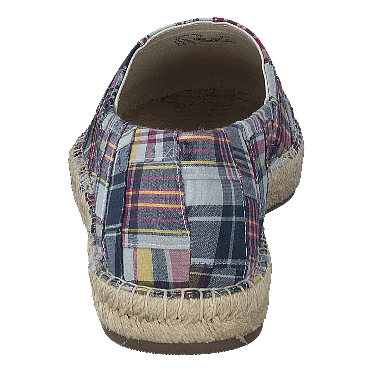 Cevio Crest Madras Espadrille Blue Multi