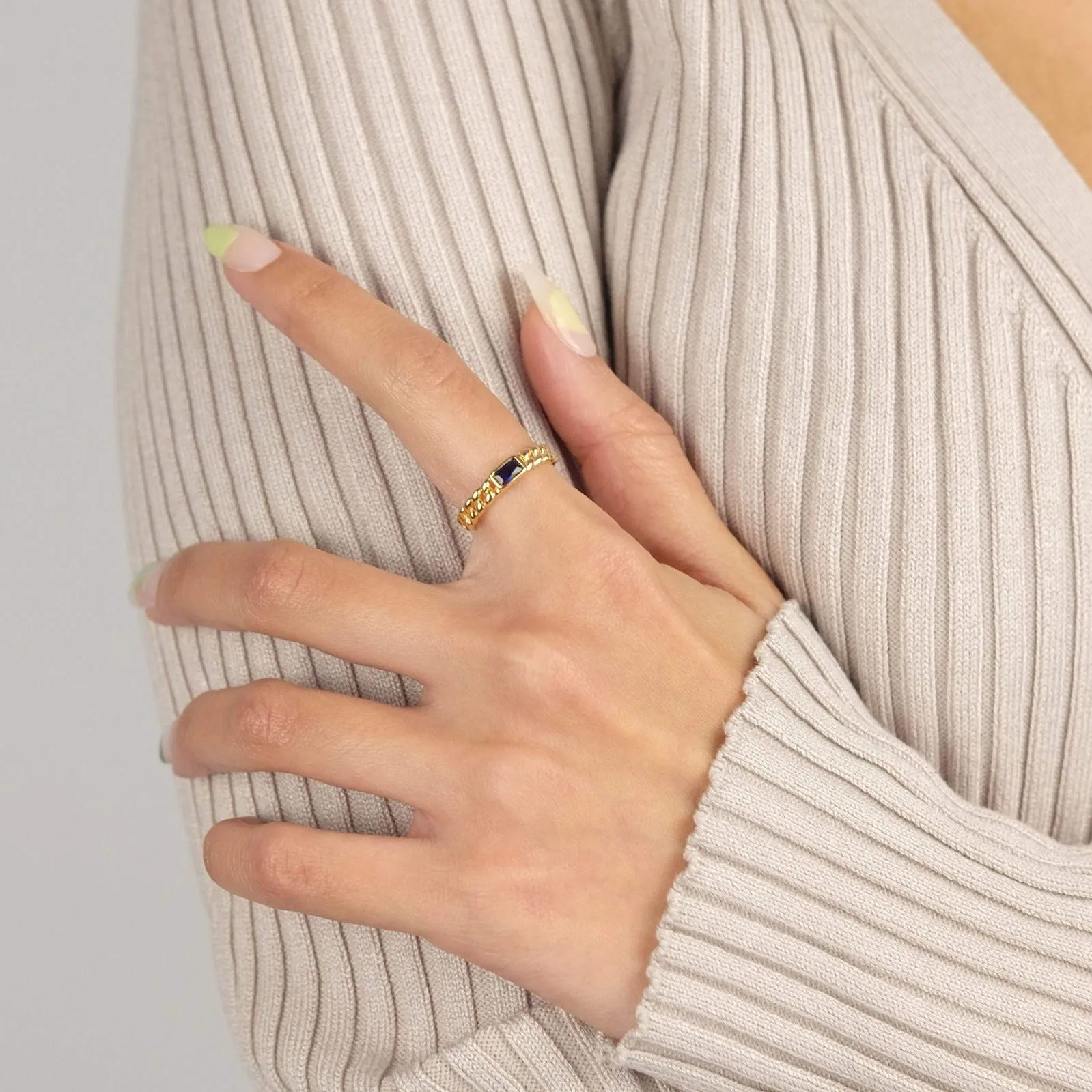 Chain Baguette Ring
