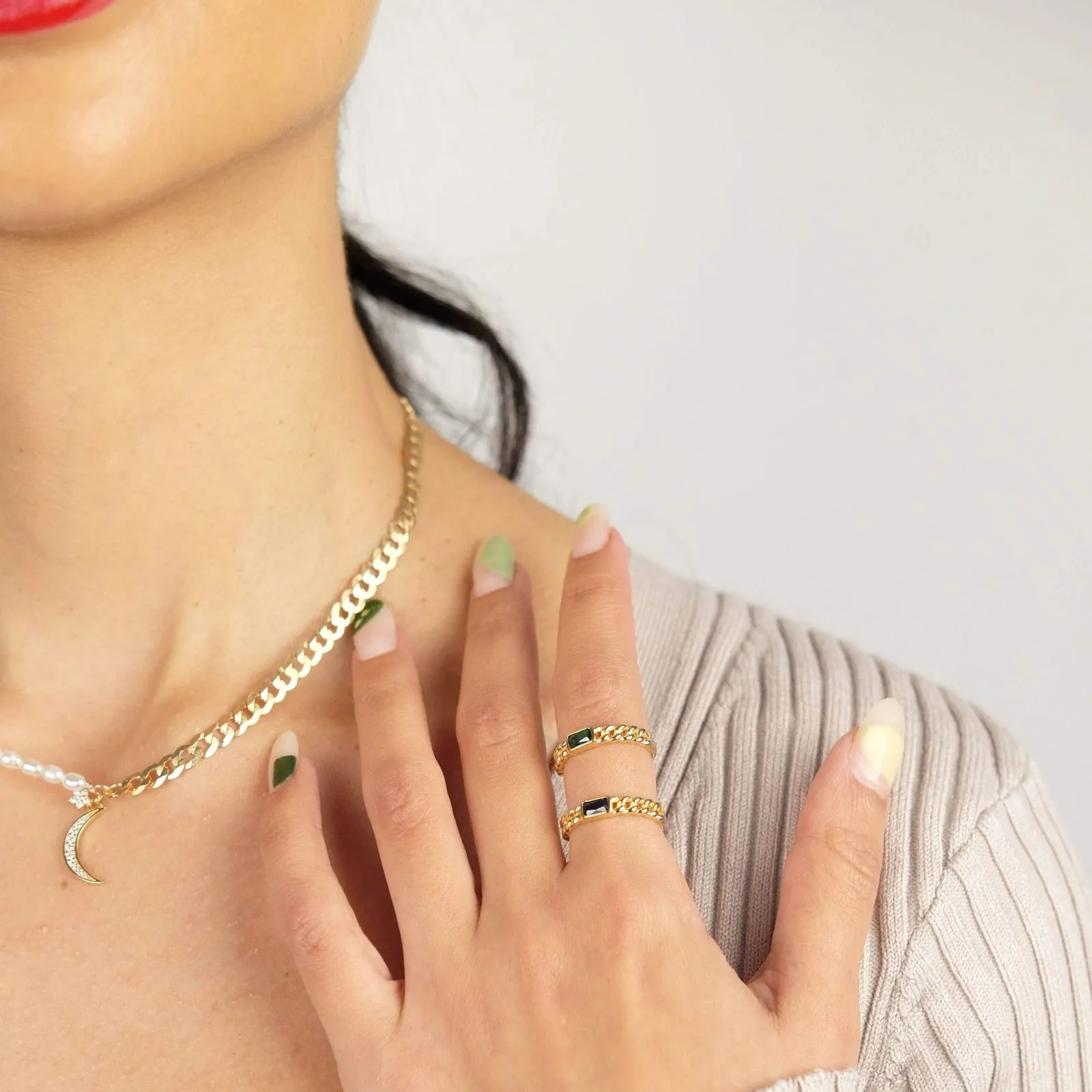 Chain Baguette Ring