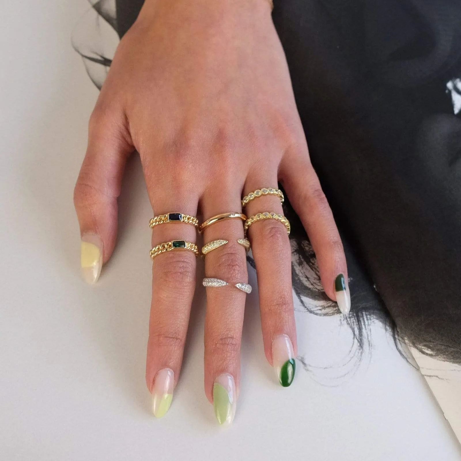 Chain Baguette Ring