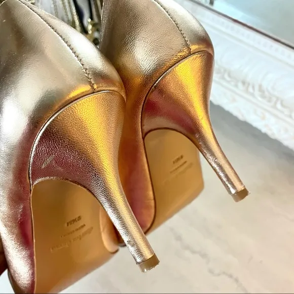 Charles David Anina gold jeweled pumps