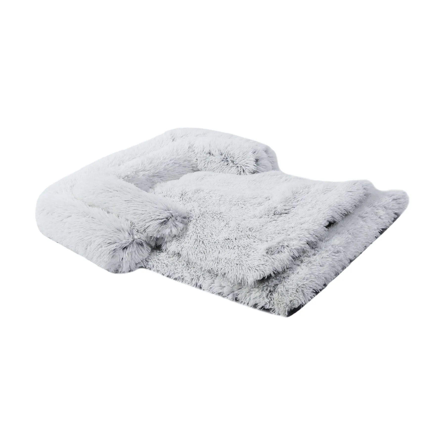 Charlie's Shaggy Faux Fur Bolster Sofa Protector Calming Dog Bed Arctic White XX-Large