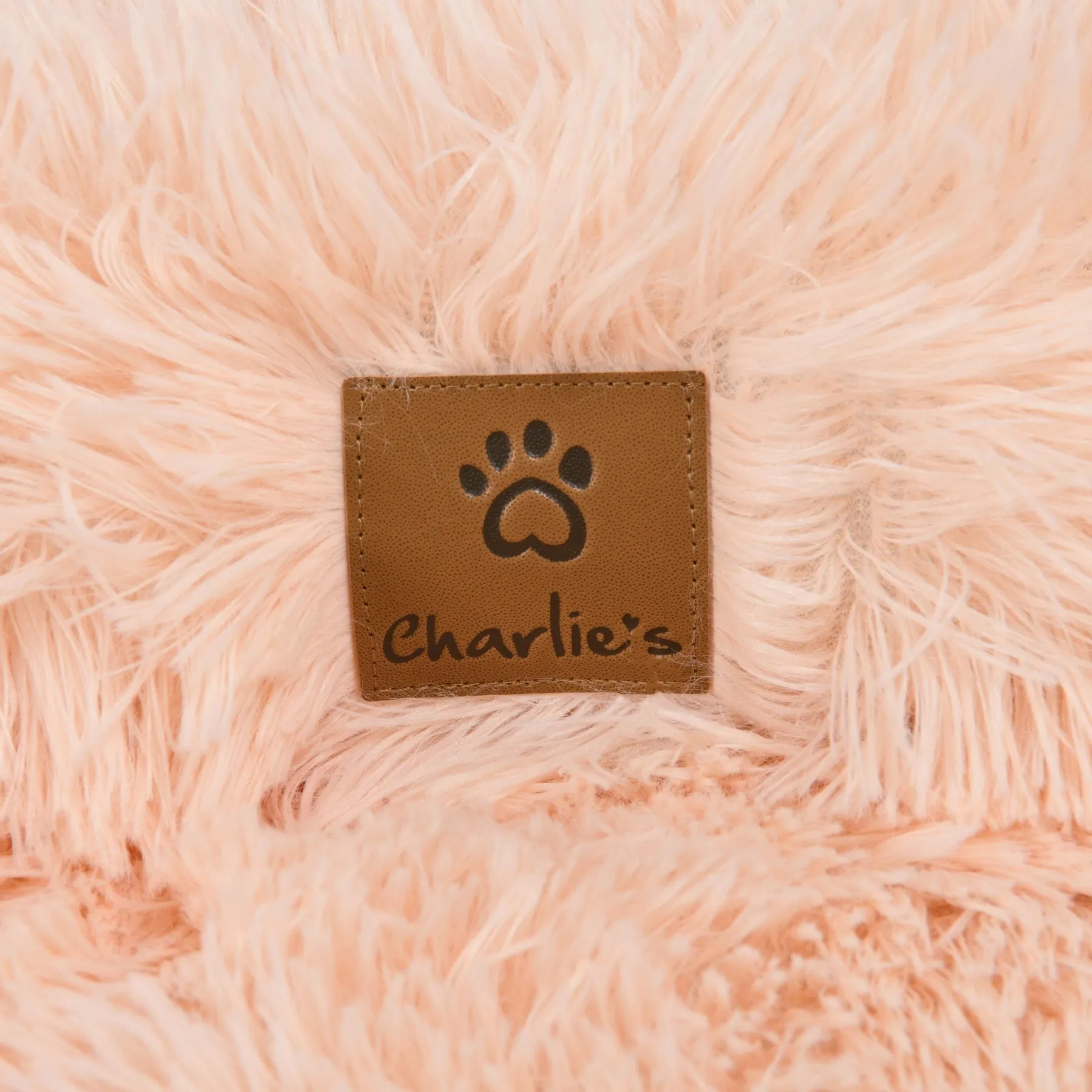 Charlie's Shaggy Faux Fur Bolster Sofa Protector Calming Dog Bed Soft Beige Small