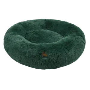 Charlie's Shaggy Faux Fur Round Calming Dog Mat Eden Green Small