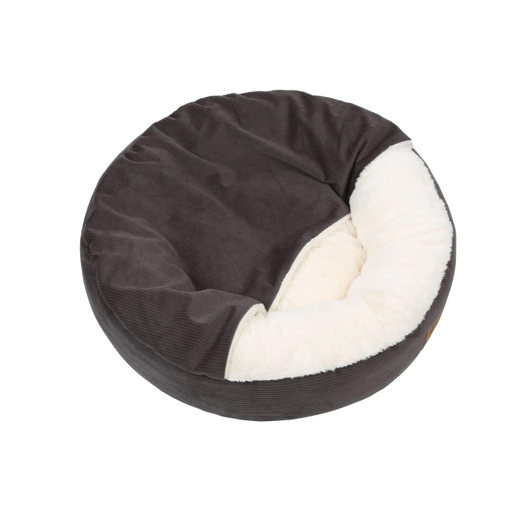 Charlie's Snookie Hooded Calming Dog Bed Charcoal Medium