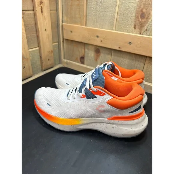 Charly Mens Running Shoes Size 8.5 USA Cushioning White/Orange