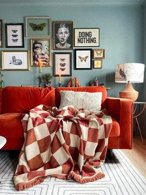 Checkered Throw Blanket