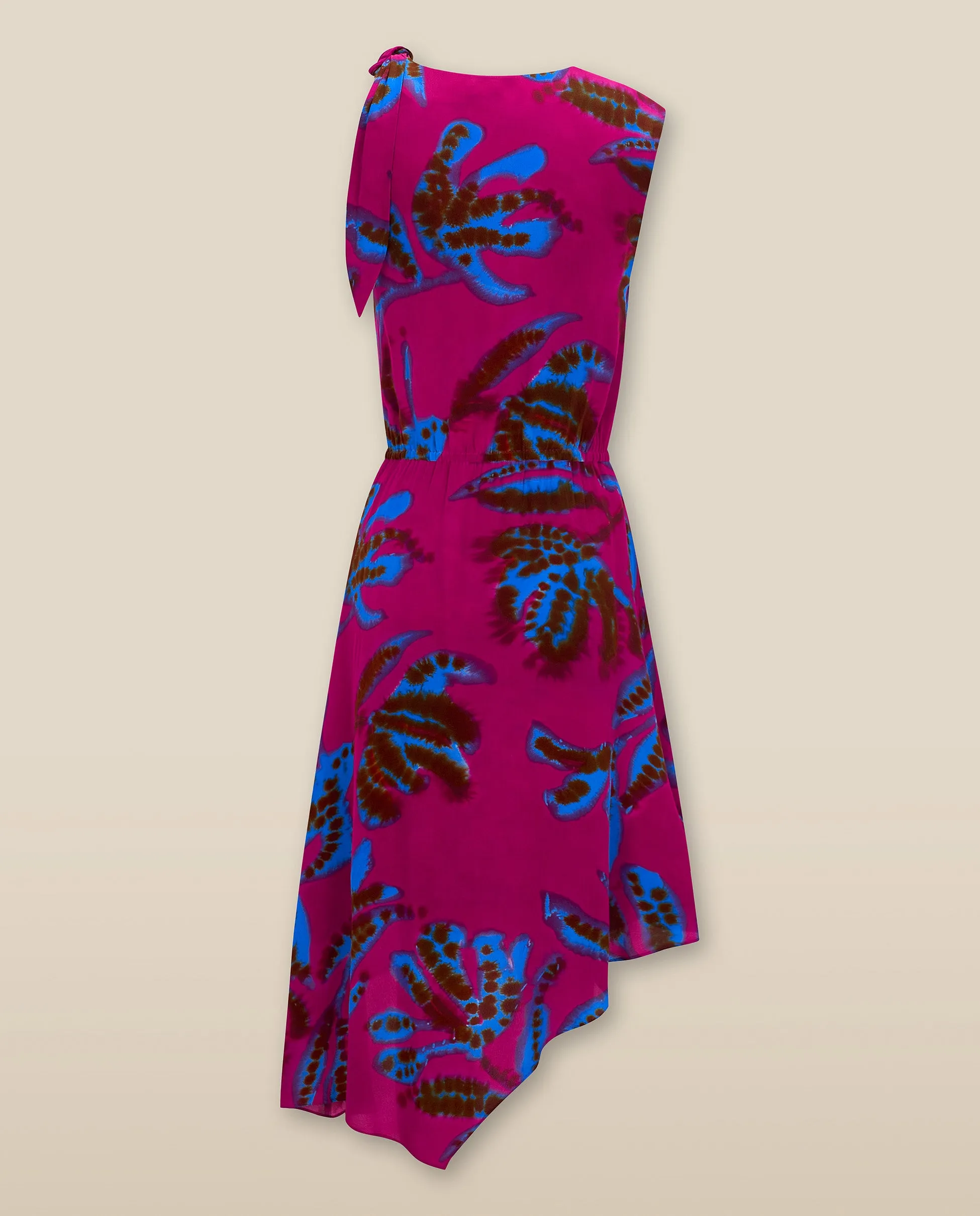 CHETANA | Magenta & Blue Flower Short Dress