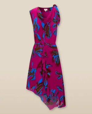 CHETANA | Magenta & Blue Flower Short Dress