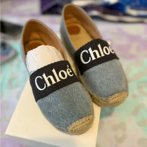 Chloé Blue Espadrille Flats