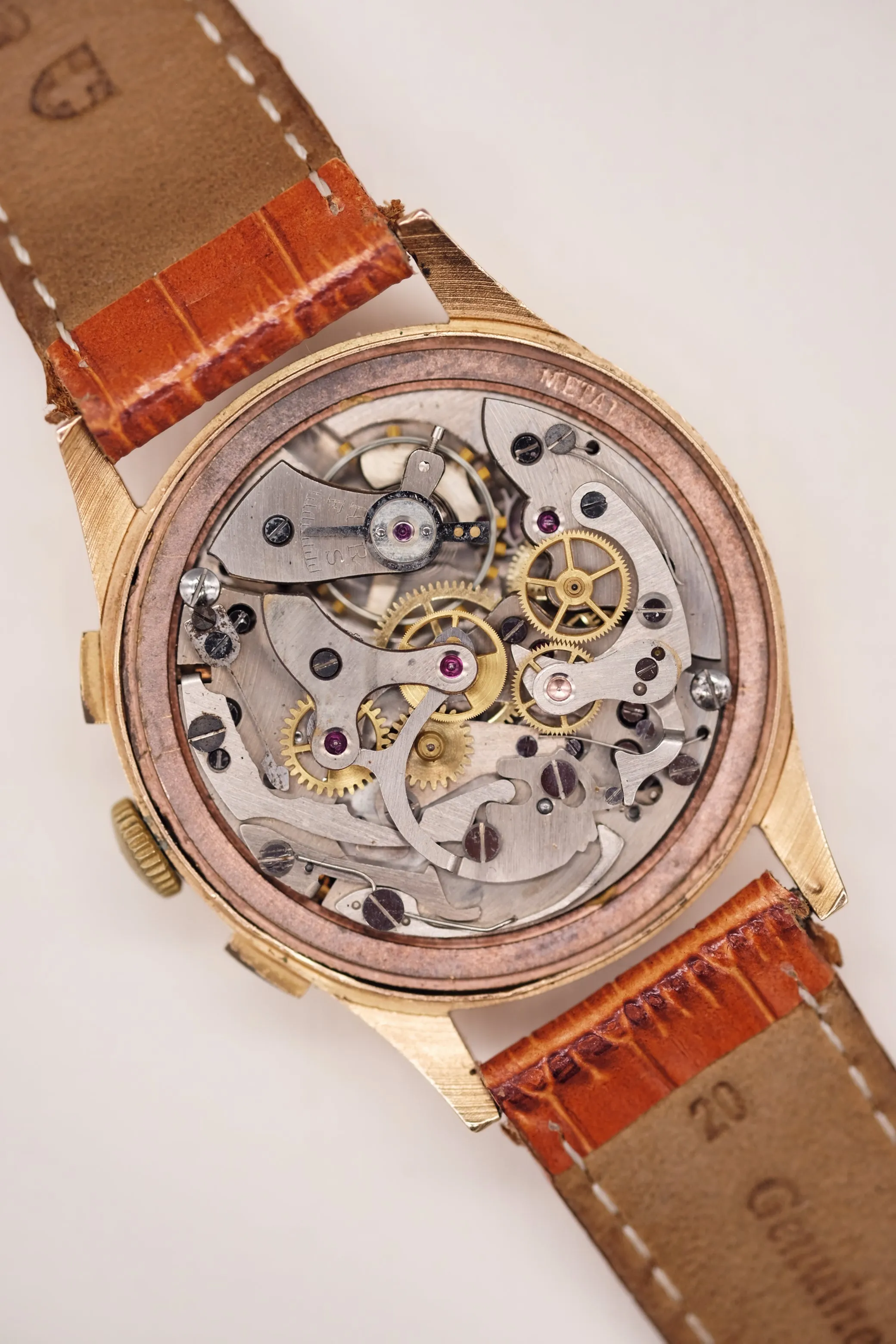 Chronographe Suisse Antimagnetique 18K - 1950's