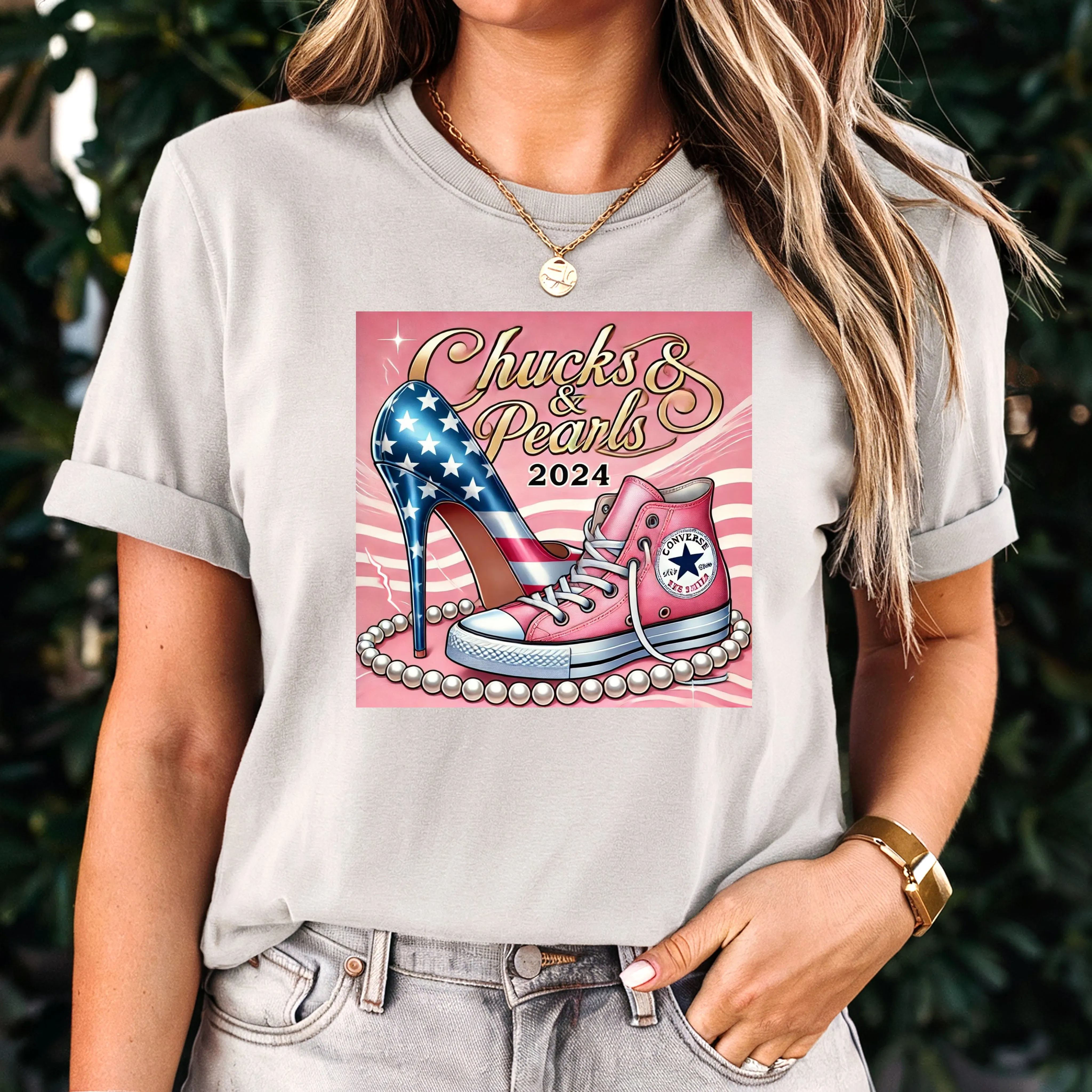 Chucks and Pearl 2024 Shirt, Kamala Harris Shirt, Election Shirt, President Shirt, Kamala Support Shirt, Inauguration Shirt, Democrat Shirt