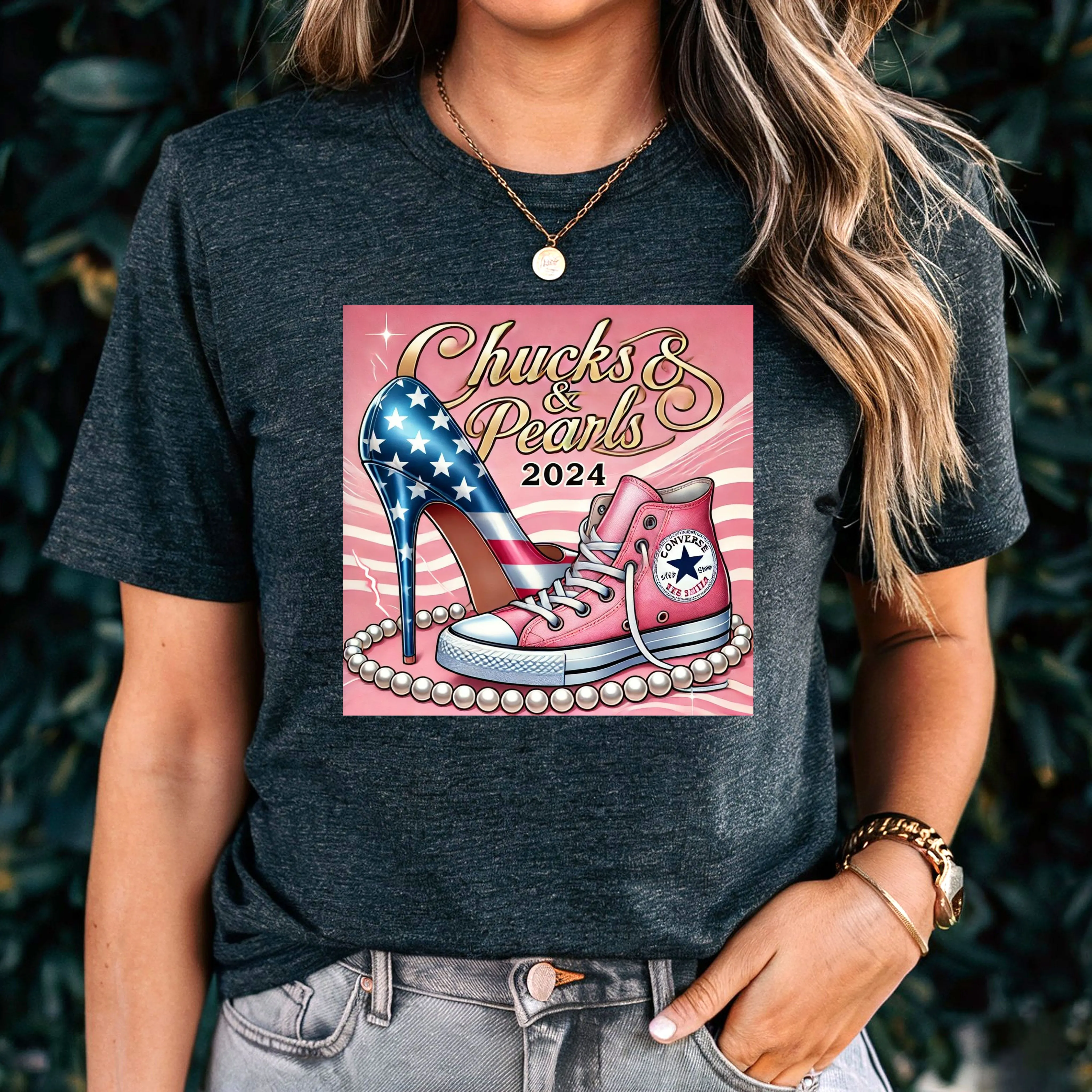 Chucks and Pearl 2024 Shirt, Kamala Harris Shirt, Election Shirt, President Shirt, Kamala Support Shirt, Inauguration Shirt, Democrat Shirt
