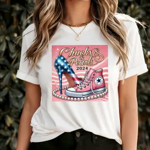 Chucks and Pearl 2024 Shirt, Kamala Harris Shirt, Election Shirt, President Shirt, Kamala Support Shirt, Inauguration Shirt, Democrat Shirt