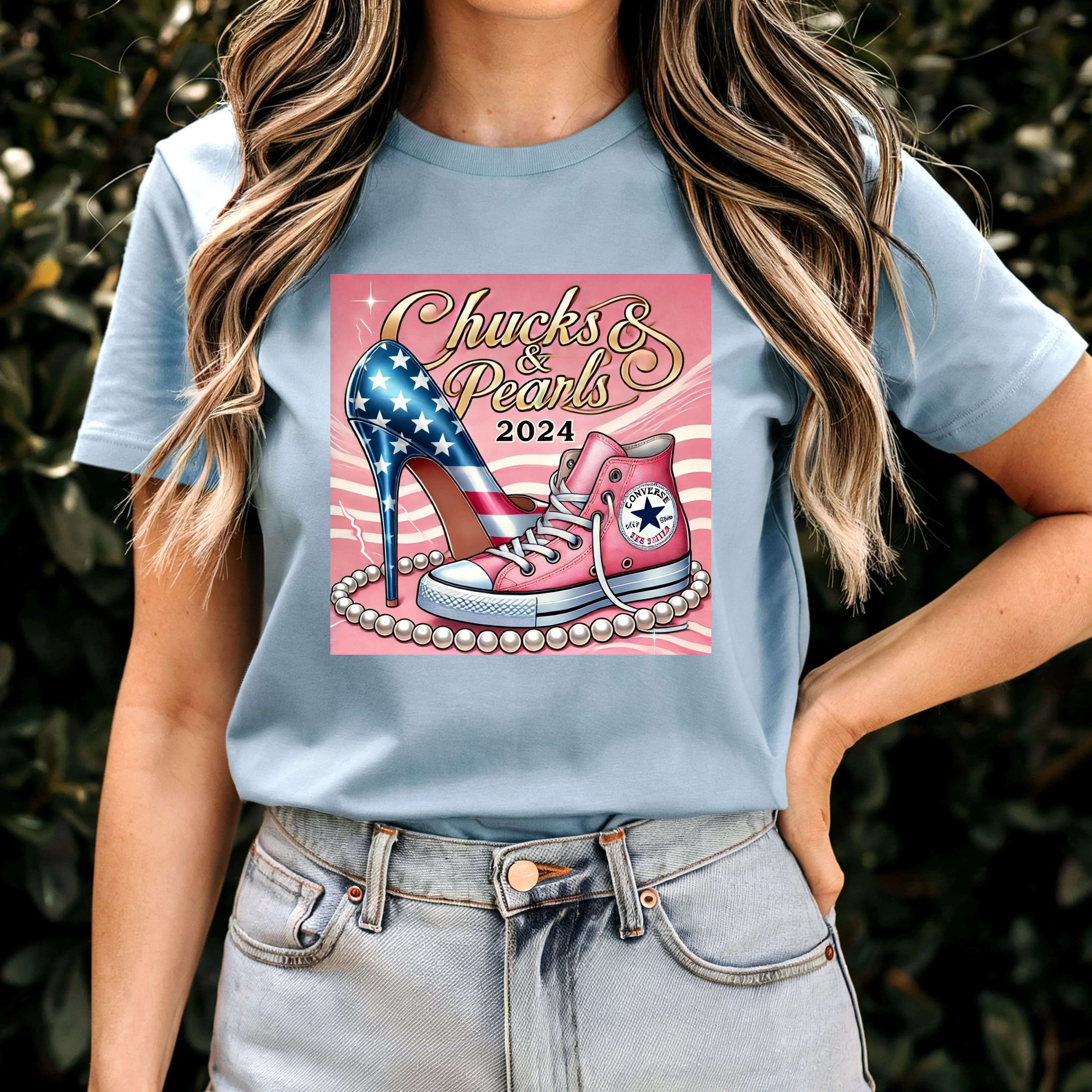 Chucks and Pearl 2024 Shirt, Kamala Harris Shirt, Election Shirt, President Shirt, Kamala Support Shirt, Inauguration Shirt, Democrat Shirt