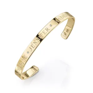 CIELA DUO DIAMOND BANGLE-MULTI TEXT