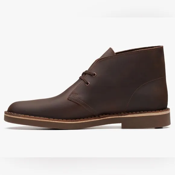 Clarks men's Bushacre 2 Lace Up Chukka Boot Dark Brown Leather   US 11 1…