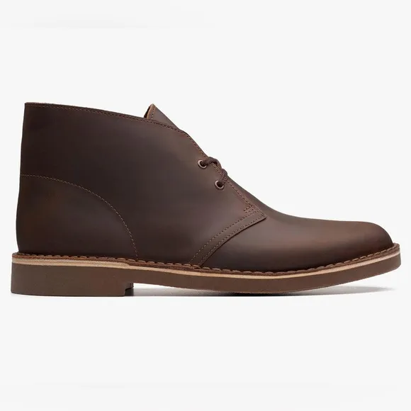 Clarks men's Bushacre 2 Lace Up Chukka Boot Dark Brown Leather   US 11 1…