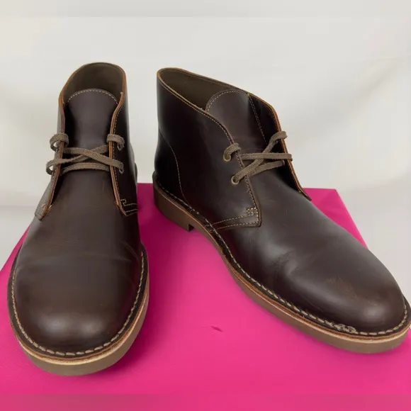Clarks men's Bushacre 2 Lace Up Chukka Boot Dark Brown Leather   US 11 1…