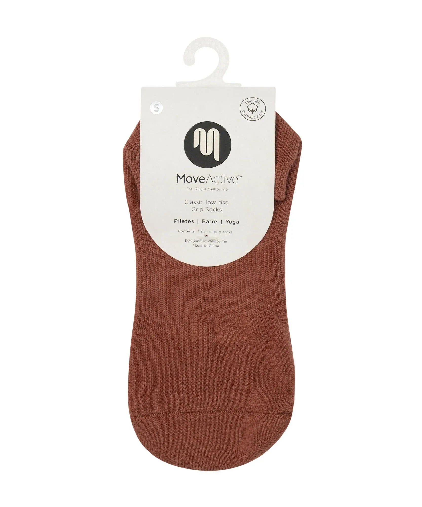 Classic Low Rise Grip Socks - Red Earth
