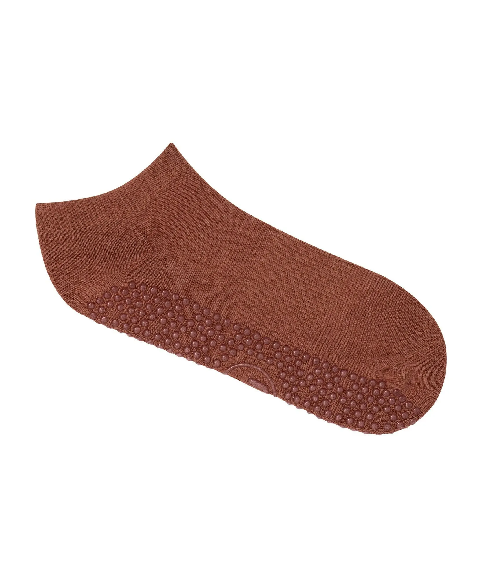 Classic Low Rise Grip Socks - Red Earth
