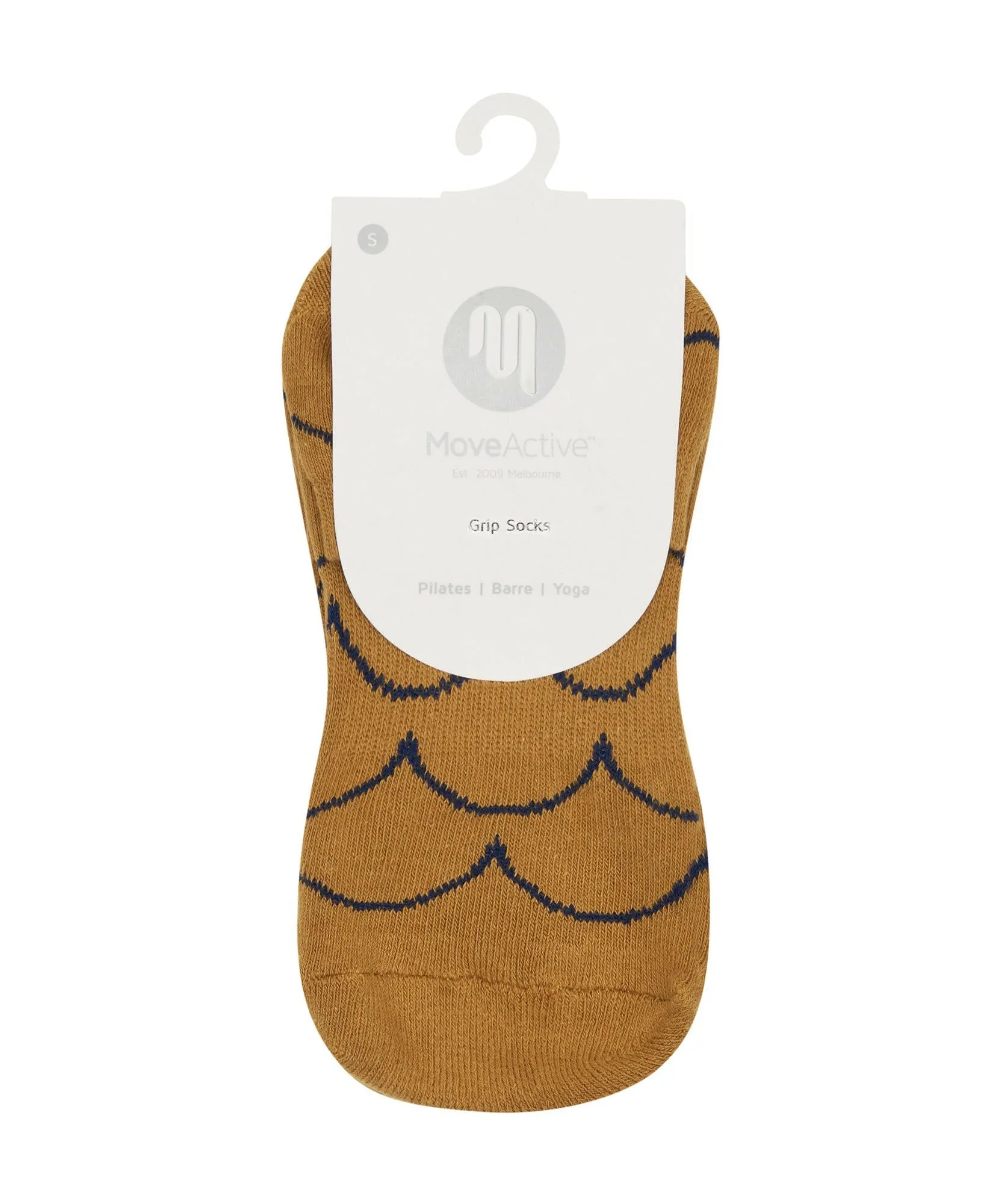 Classic Low Rise Grip Socks - Scallop Mustard