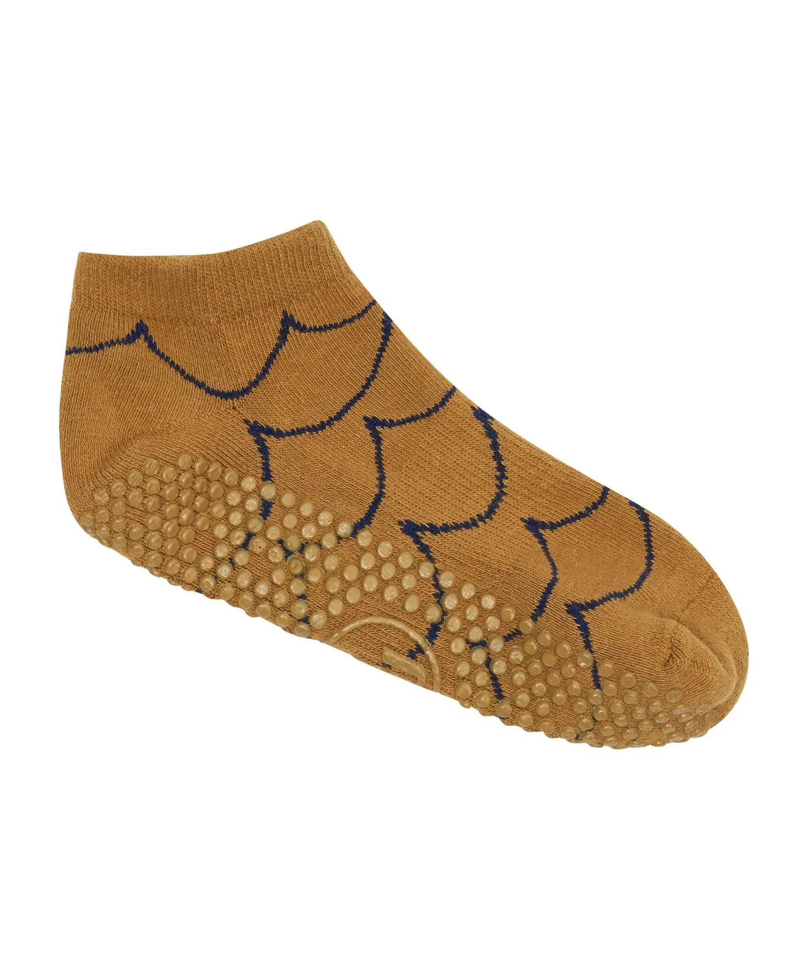 Classic Low Rise Grip Socks - Scallop Mustard