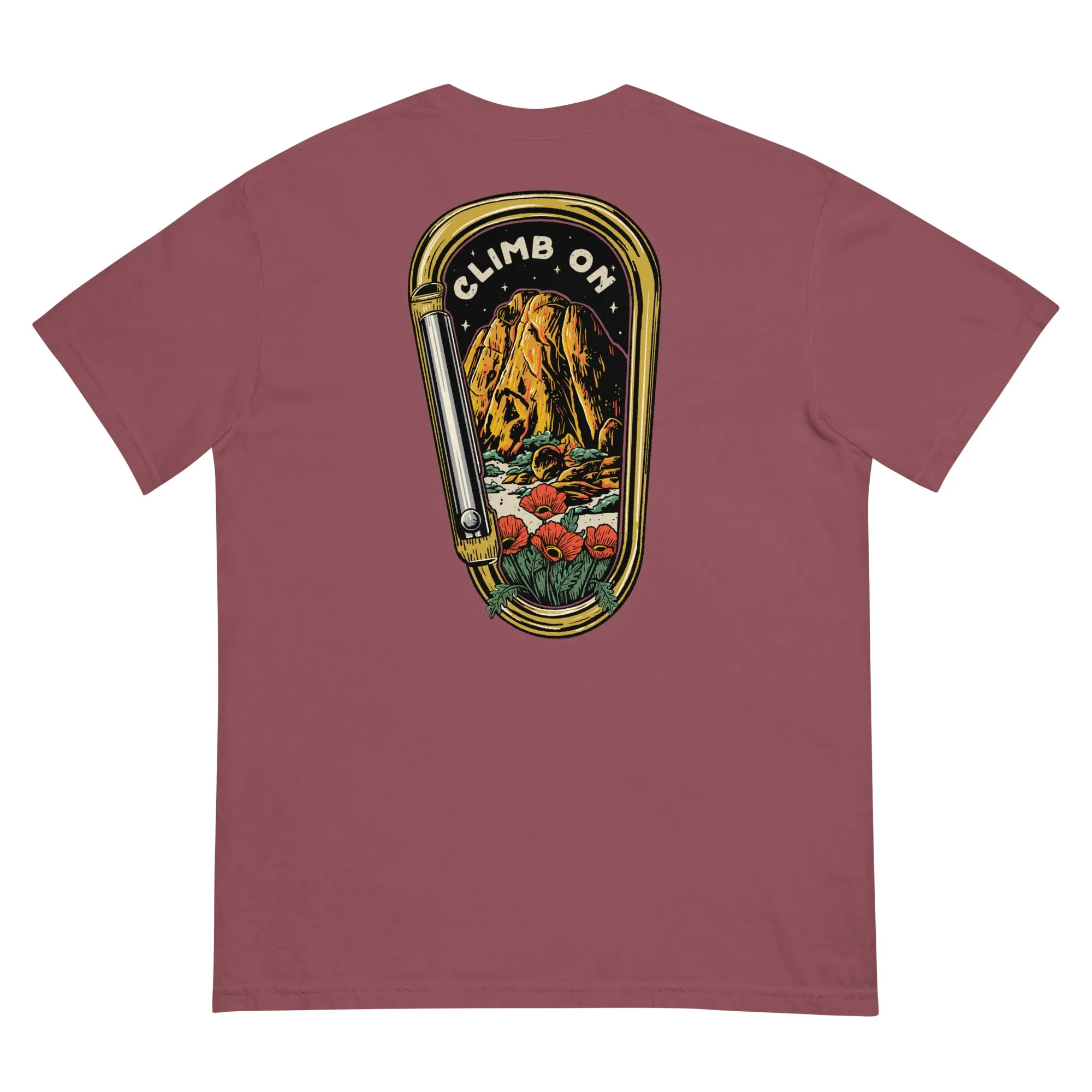 Climb On Front & Back Print Tee