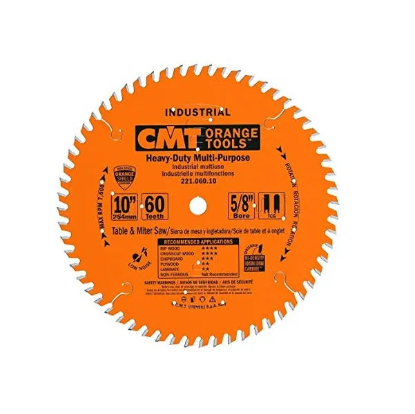 CMT 221.060.10  10" x 60T Industrial Cabinet Shop Blade