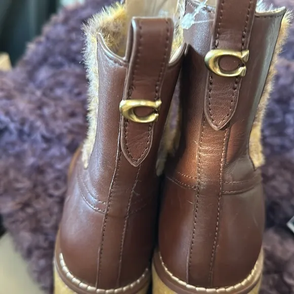 Coach DELANEY Bootie Women's Brown Ankle Boots Size 7.5