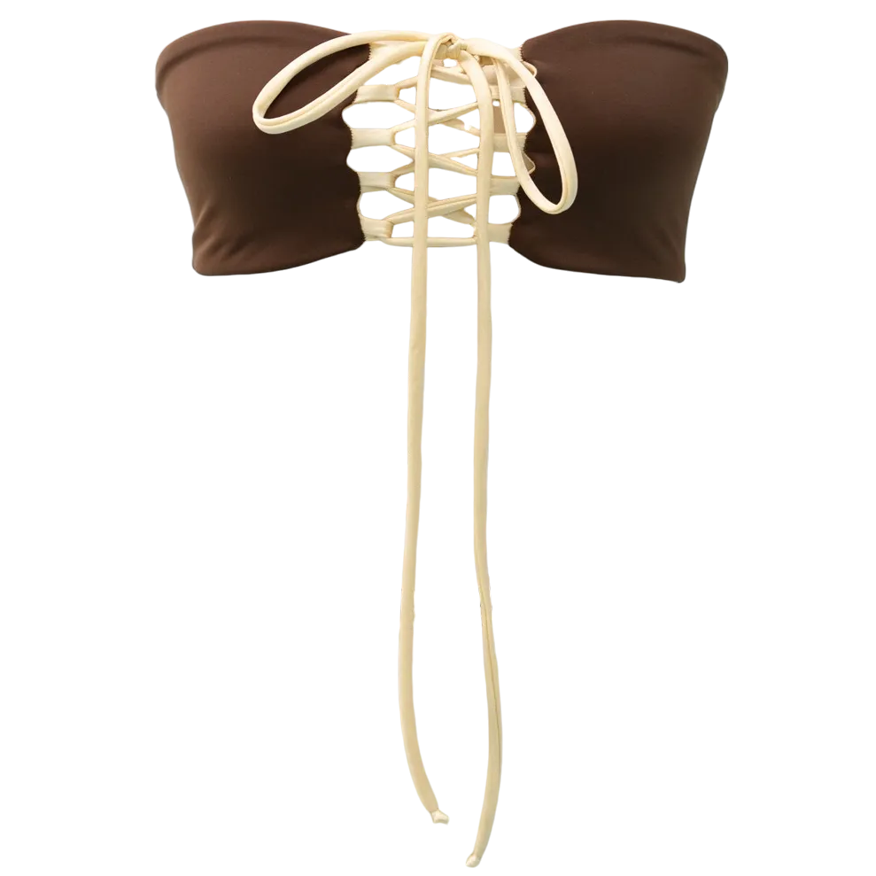 Cocoa/Ivory Shimmer Kelly Top