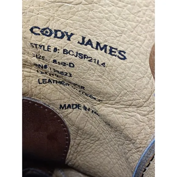Cody James Men's Jameson Leather Western Boots Square Toe BCJSP21L4 8 1/3 D