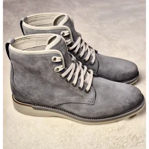 Cole Haan Grand 360 Grey Men's Suede Boots Casual High-Top Shoes #C34342 9.5 M