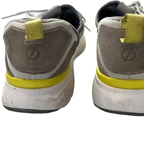 Cole Haan mens 11‎ white &amp; gray &amp; yellow comfort sneakers