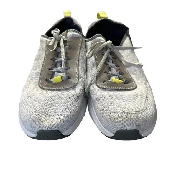 Cole Haan mens 11‎ white &amp; gray &amp; yellow comfort sneakers