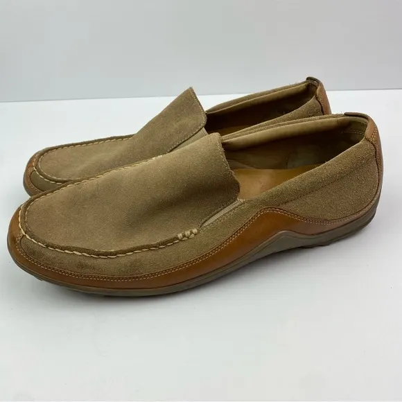 Cole Haan | Men's Tan Suede Leather Slip On Driver 11.5