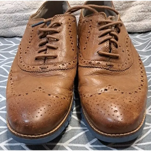 Cole Haan Men's Zerogrand Wing OX Oxford, british tan leather/java, 10 Med US