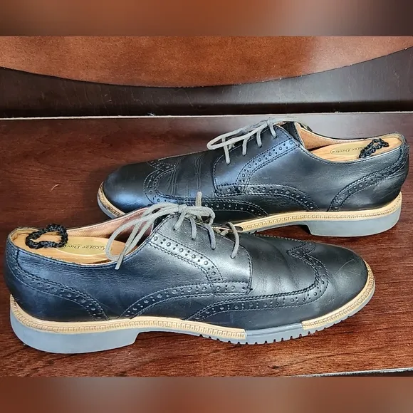 Cole Haan Original Grand OS Mens Size 9.5M  Wingtip Shoes Oxford Black