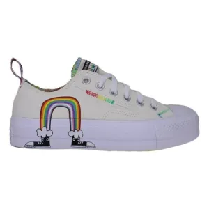 Converse Ctas Lift Ox Egret/University Red Platform Rainbow Pride