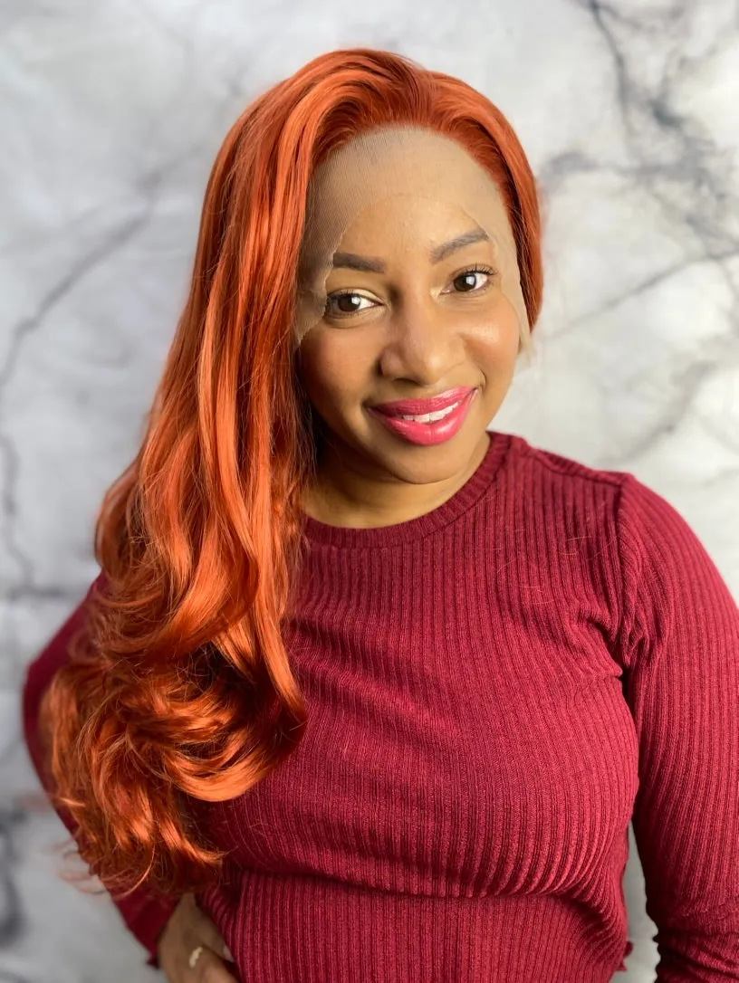 Copper Wavy Lace Front Wig